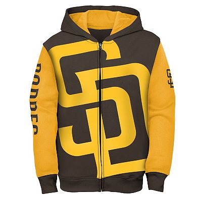 Youth Fanatics Branded Brown/Gold San Diego Padres Postcard Full-Zip Hoodie Jacket