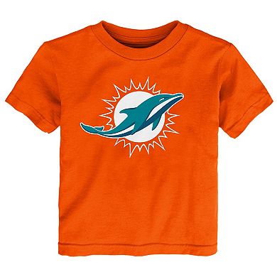 Toddler Orange Miami Dolphins Primary Logo T-Shirt