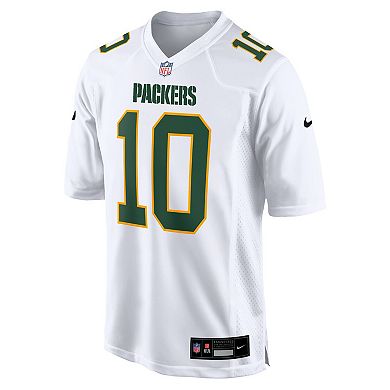 Men's Nike Jordan Love White Green Bay Packers Fashion Game Jersey