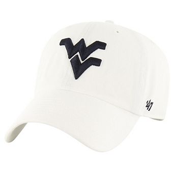 Men's '47 White West Virginia Mountaineers Vintage Clean Up Adjustable Hat