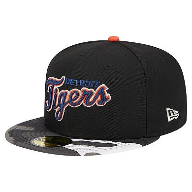 Men's New Era Black Detroit Tigers Metallic Camo 59FIFTY Fitted Hat