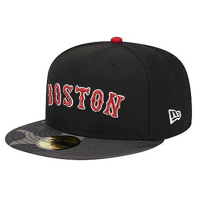 Men's New Era Black Boston Red Sox Metallic Camo 59FIFTY Fitted Hat
