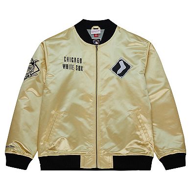 Men's Mitchell & Ness Gold Chicago White Sox OG 2.0 Lightweight Satin Full-Zip Jacket