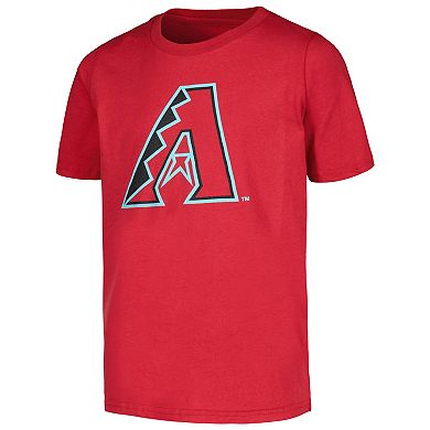 Youth Fanatics Branded Red Arizona Diamondbacks Primary Logo T-Shirt