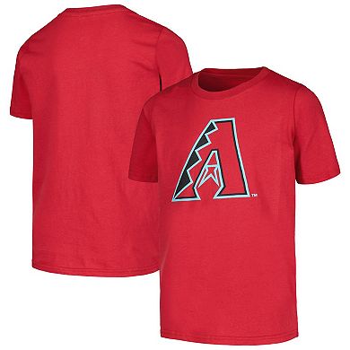 Youth Fanatics Branded Red Arizona Diamondbacks Primary Logo T-Shirt