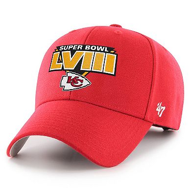 Men's '47  Red Kansas City Chiefs Super Bowl LVIII MVP Adjustable Hat