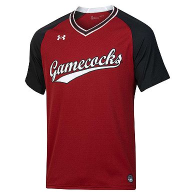 Men's Under Armour Garnet South Carolina Gamecocks Softball V-Neck Jersey