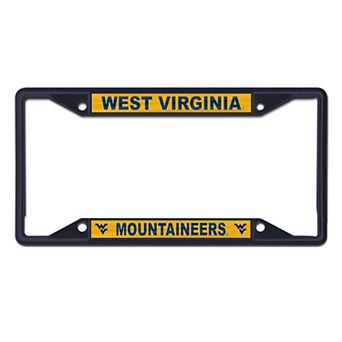 WinCraft West Virginia Mountaineers Chrome Colored License Plate Frame