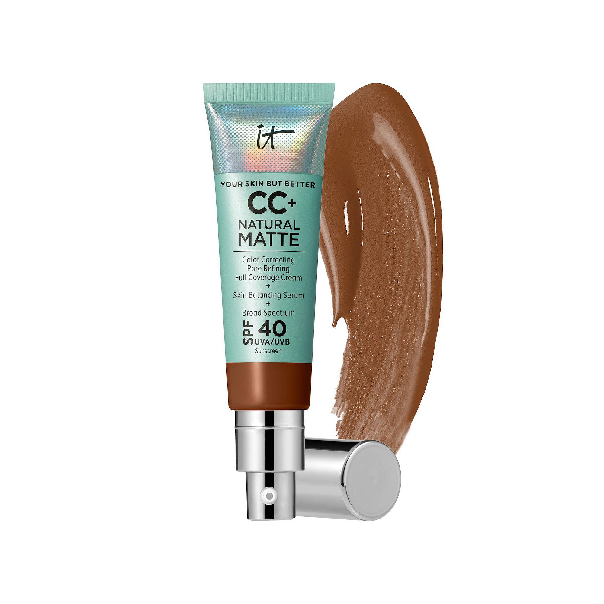 IT Cosmetics CC+ Cream Natural Matte Foundation with SPF 40, Size: 1.08 FL 