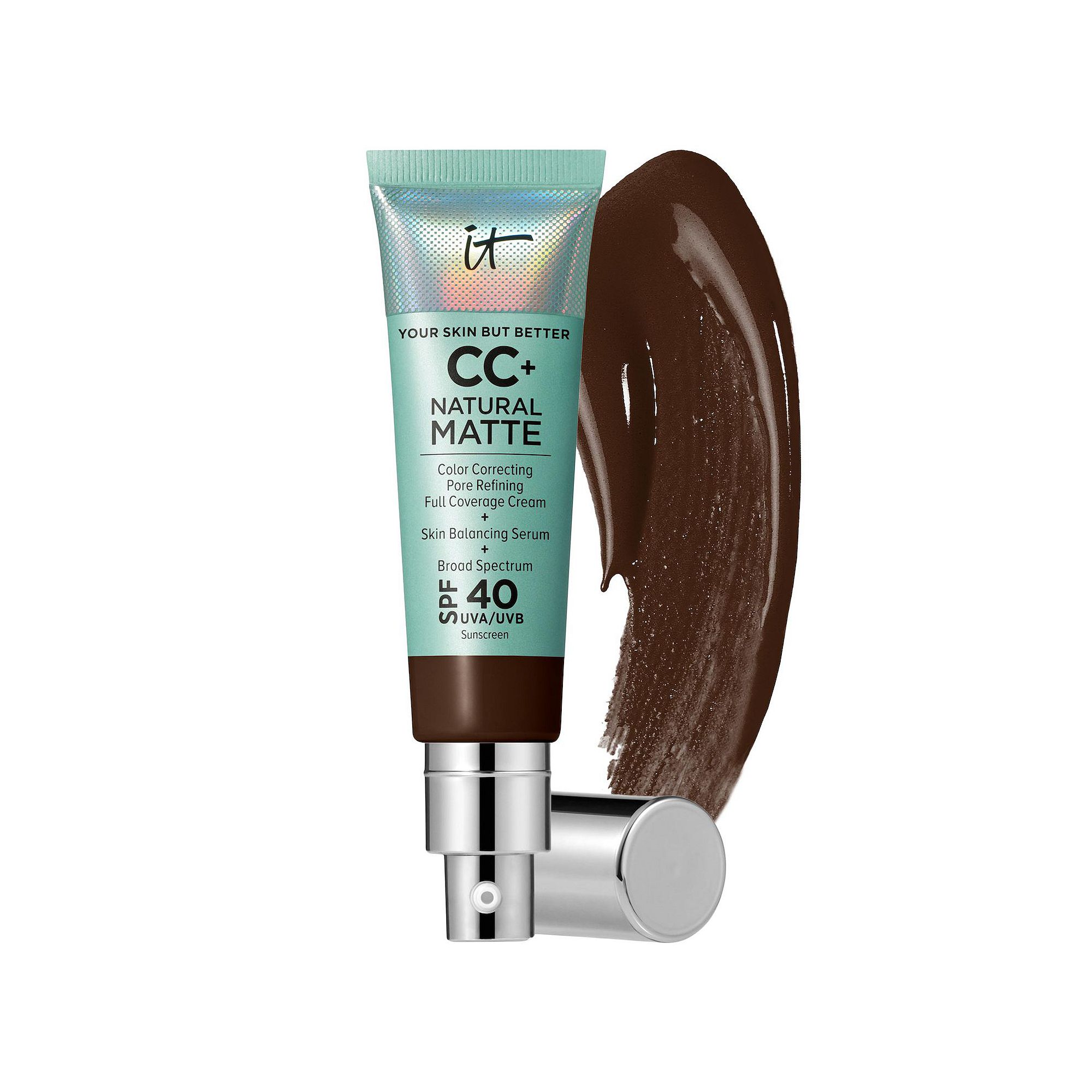 IT Cosmetics CC+ Cream Natural Matte Foundation with SPF 40, Size: 1.08 FL 