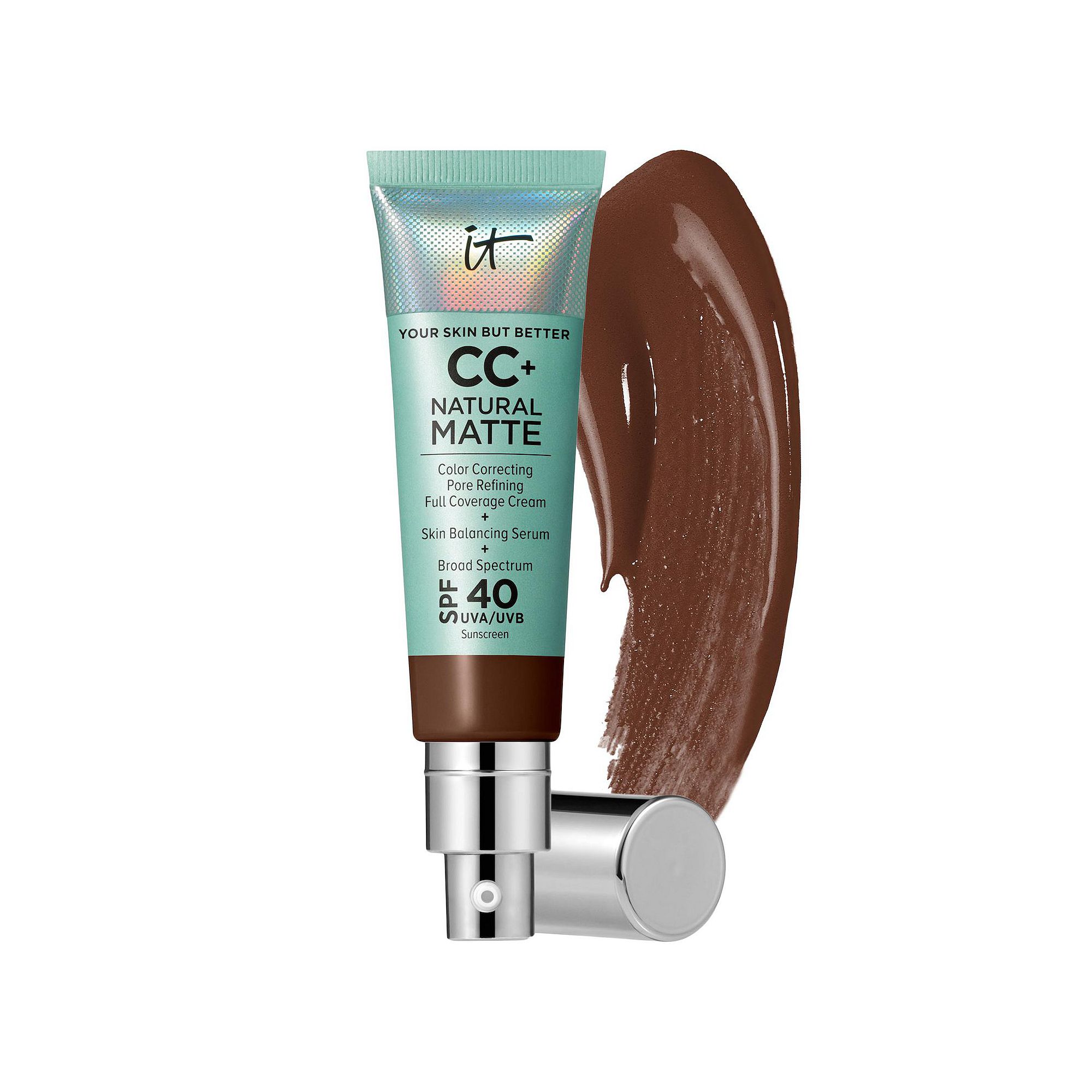 IT Cosmetics CC+ Cream Natural Matte Foundation with SPF 40, Size: 1.08 FL 
