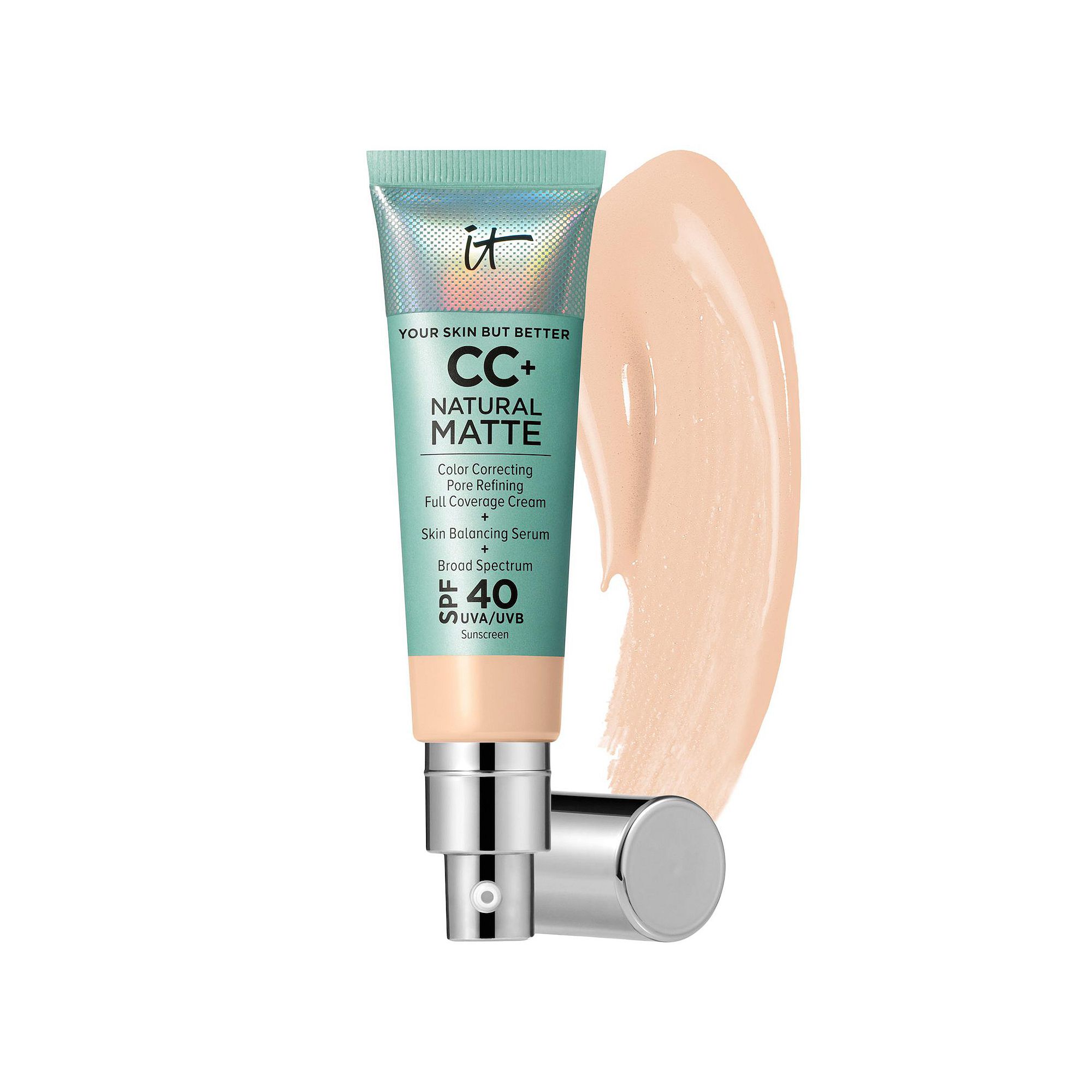IT Cosmetics CC+ Cream Natural Matte Foundation with SPF 40, Size: 1.08 FL 