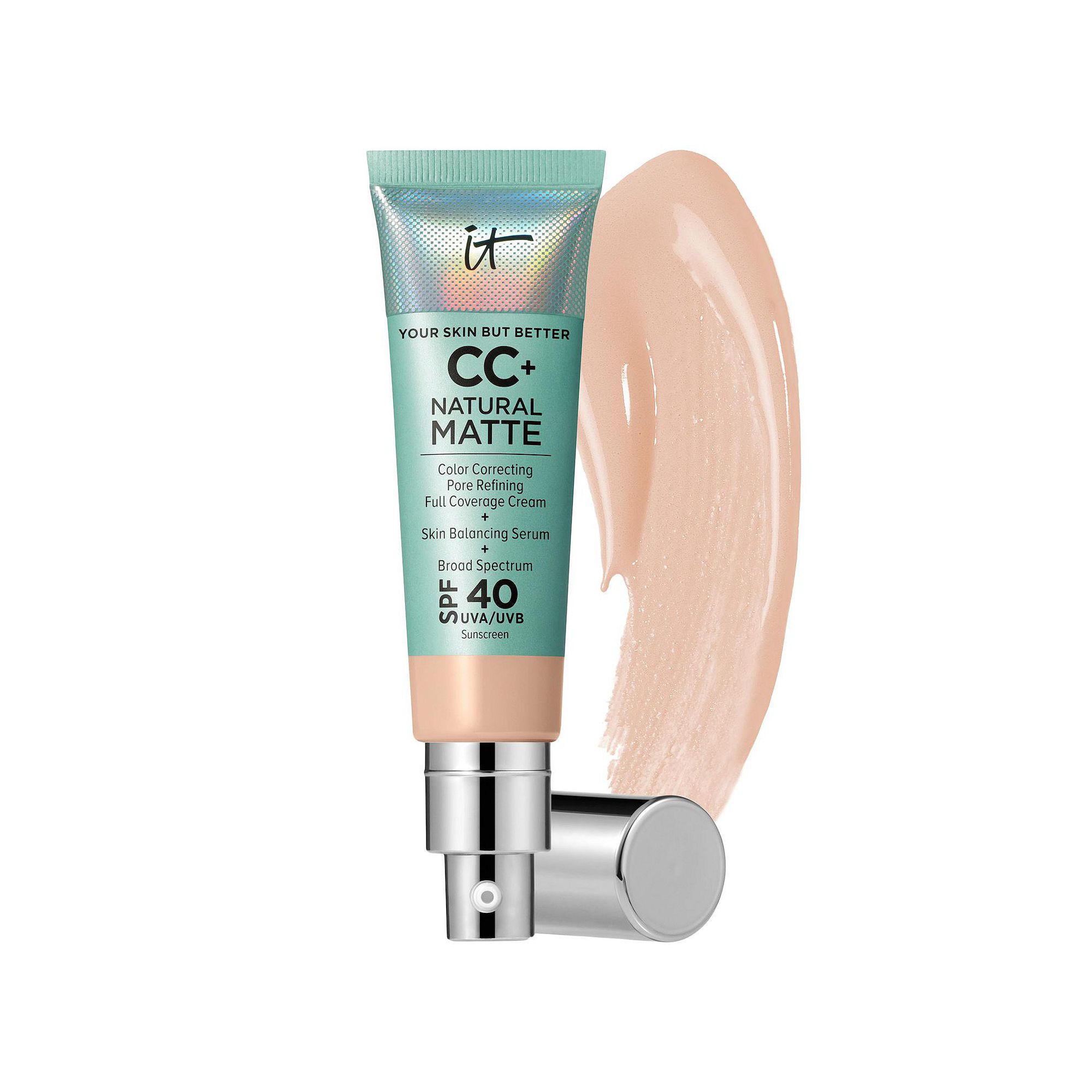 IT Cosmetics CC+ Cream Natural Matte Foundation with SPF 40, Size: 1.08 FL 