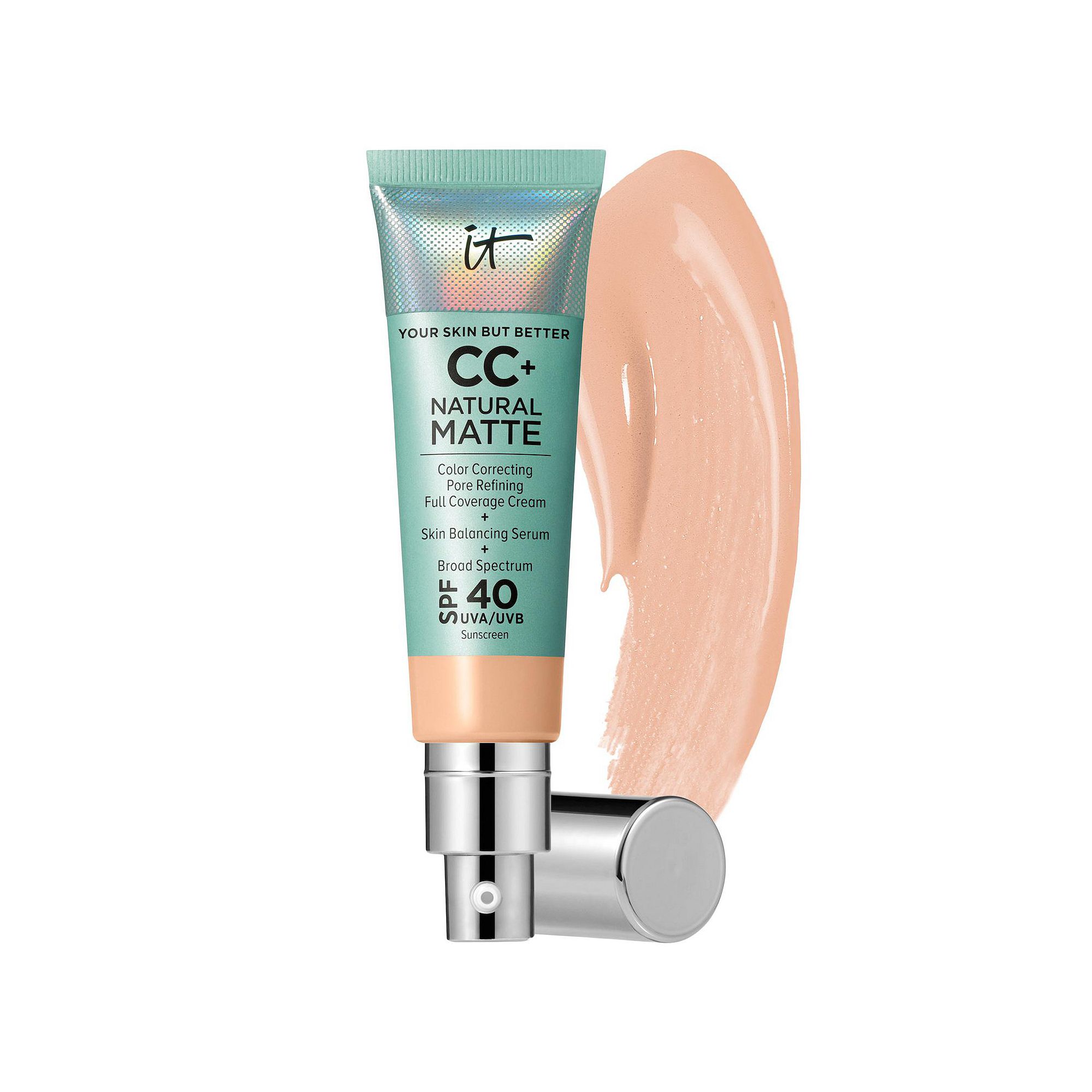 IT Cosmetics CC+ Cream Natural Matte Foundation with SPF 40, Size: 1.08 FL 