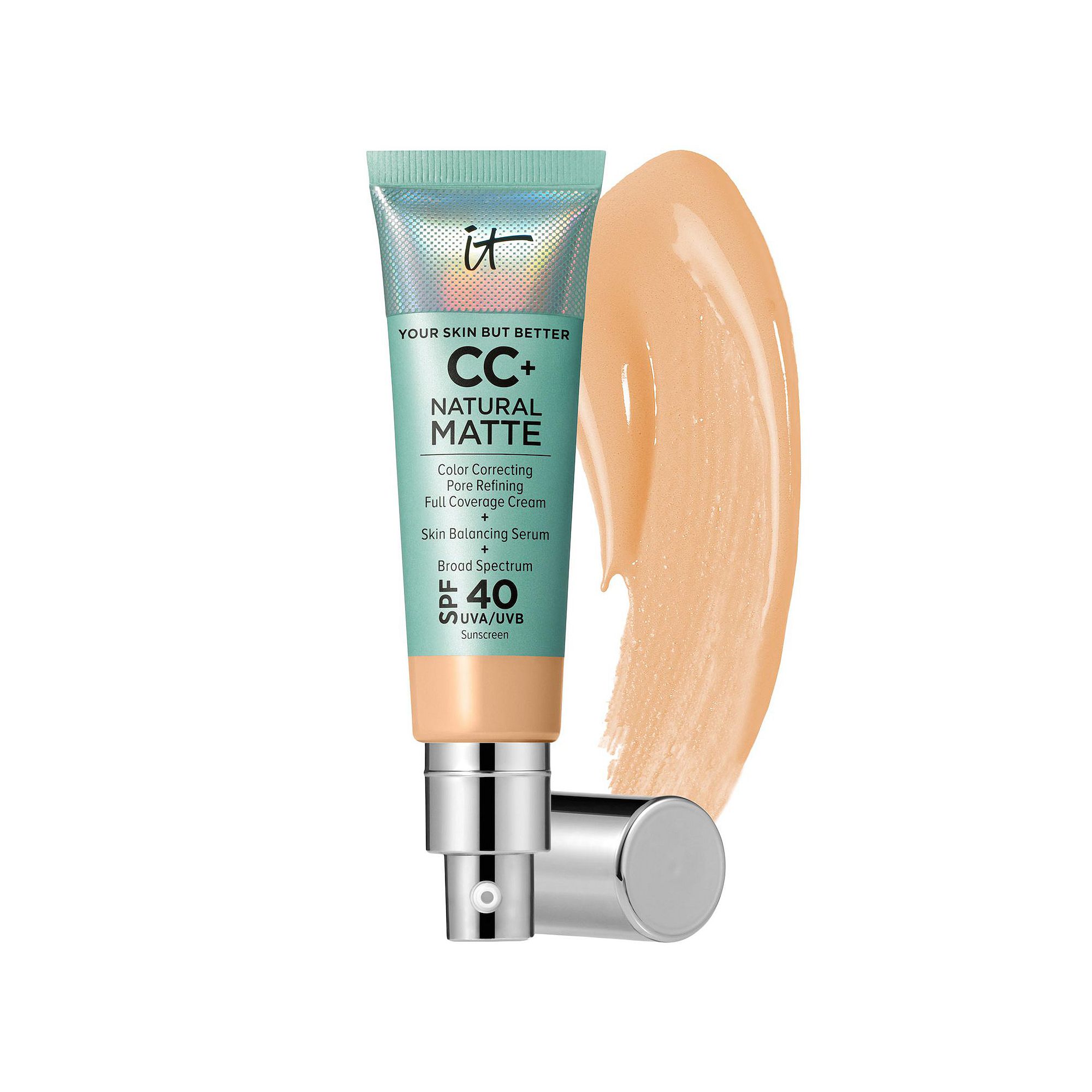 IT Cosmetics CC+ Cream Natural Matte Foundation with SPF 40, Size: 1.08 FL 
