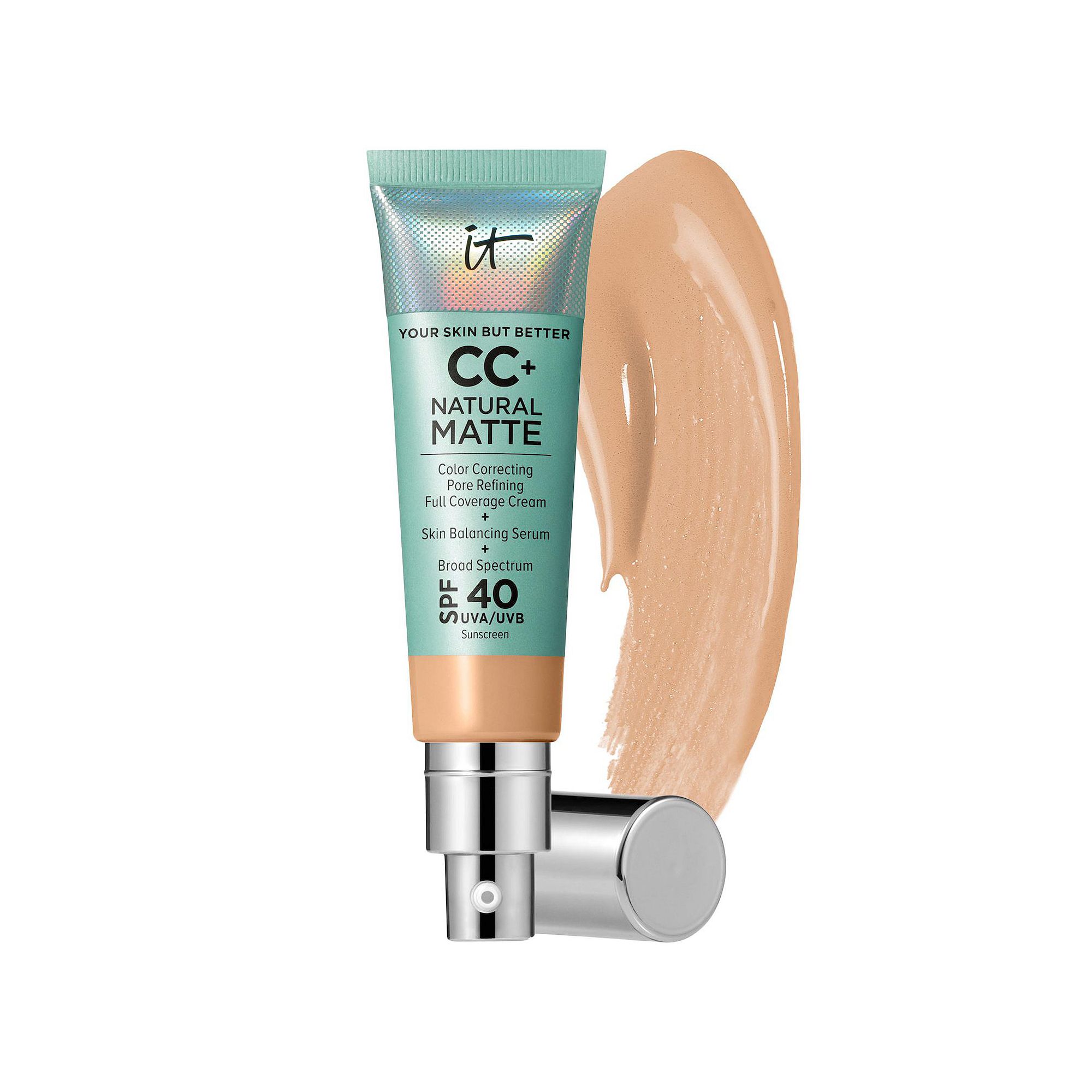 IT Cosmetics CC+ Cream Natural Matte Foundation with SPF 40, Size: 1.08 FL 