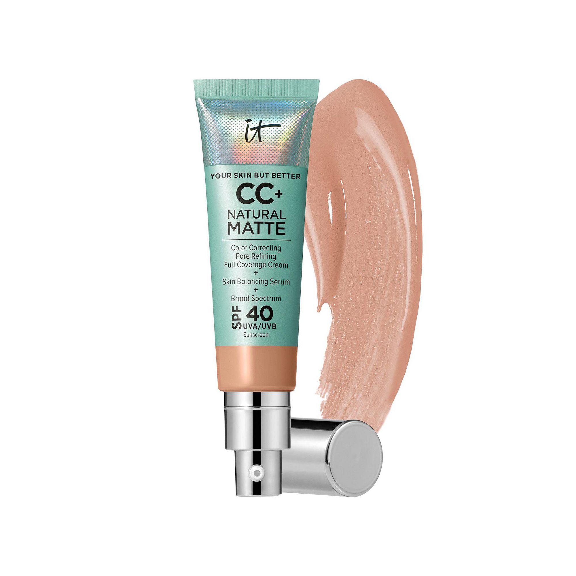IT Cosmetics CC+ Cream Natural Matte Foundation with SPF 40, Size: 1.08 FL 