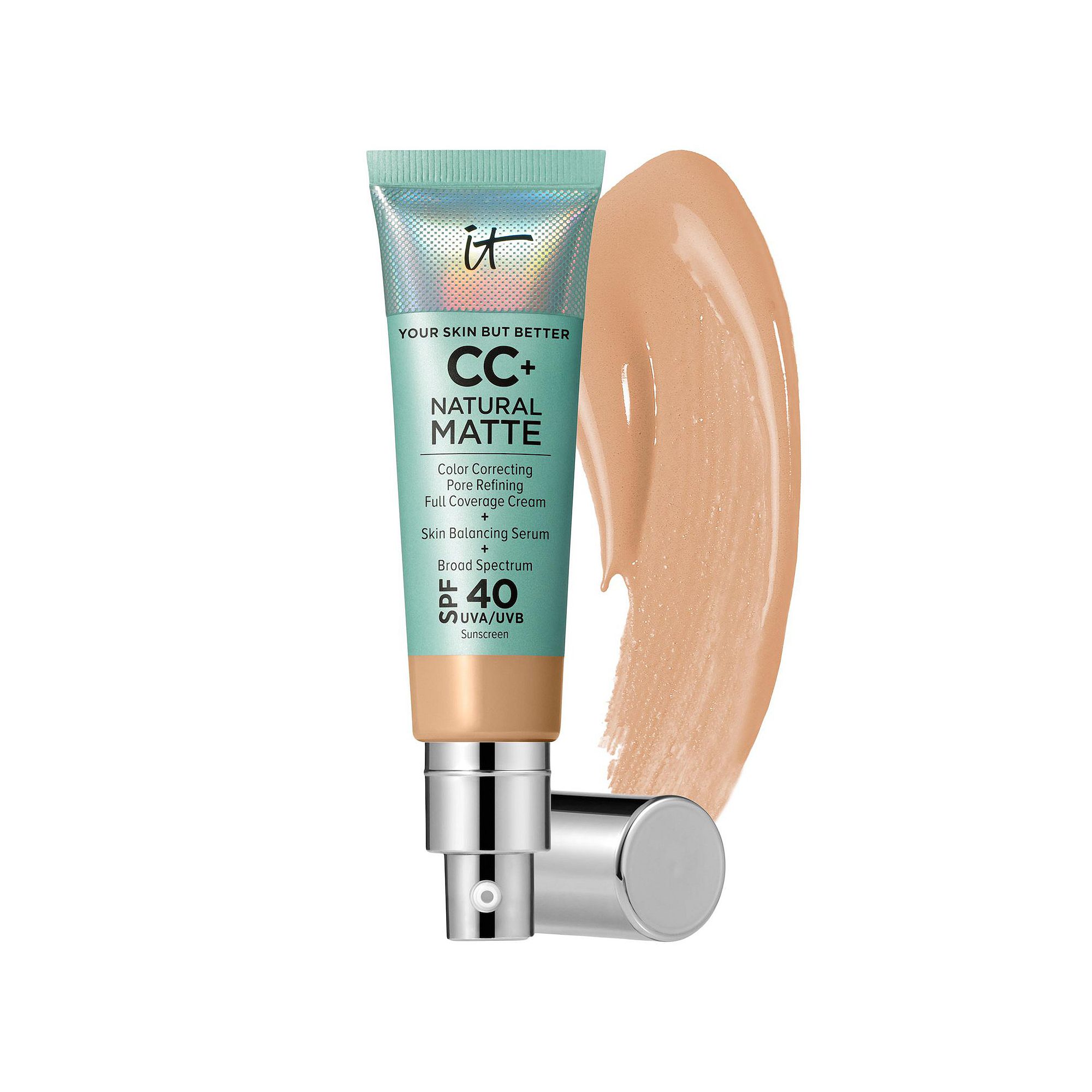 IT Cosmetics CC+ Cream Natural Matte Foundation with SPF 40, Size: 1.08 FL 