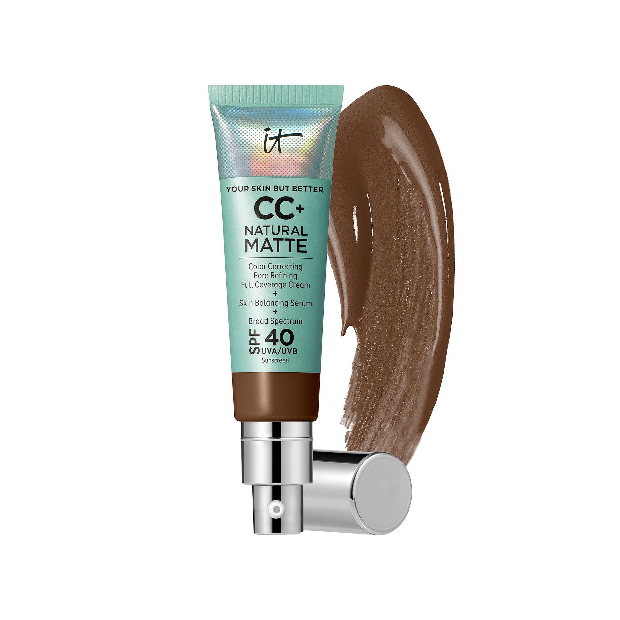 IT Cosmetics CC+ Cream Natural Matte Foundation with SPF 40, Size: 1.08 FL 