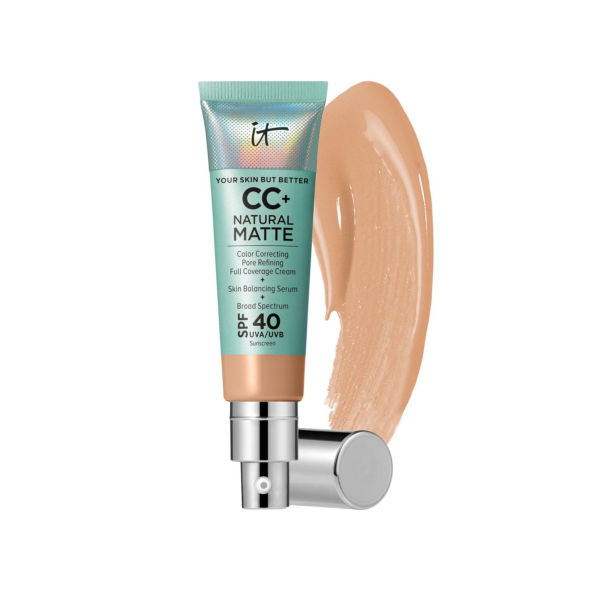 IT Cosmetics CC+ Cream Natural Matte Foundation with SPF 40, Size: 1.08 FL 