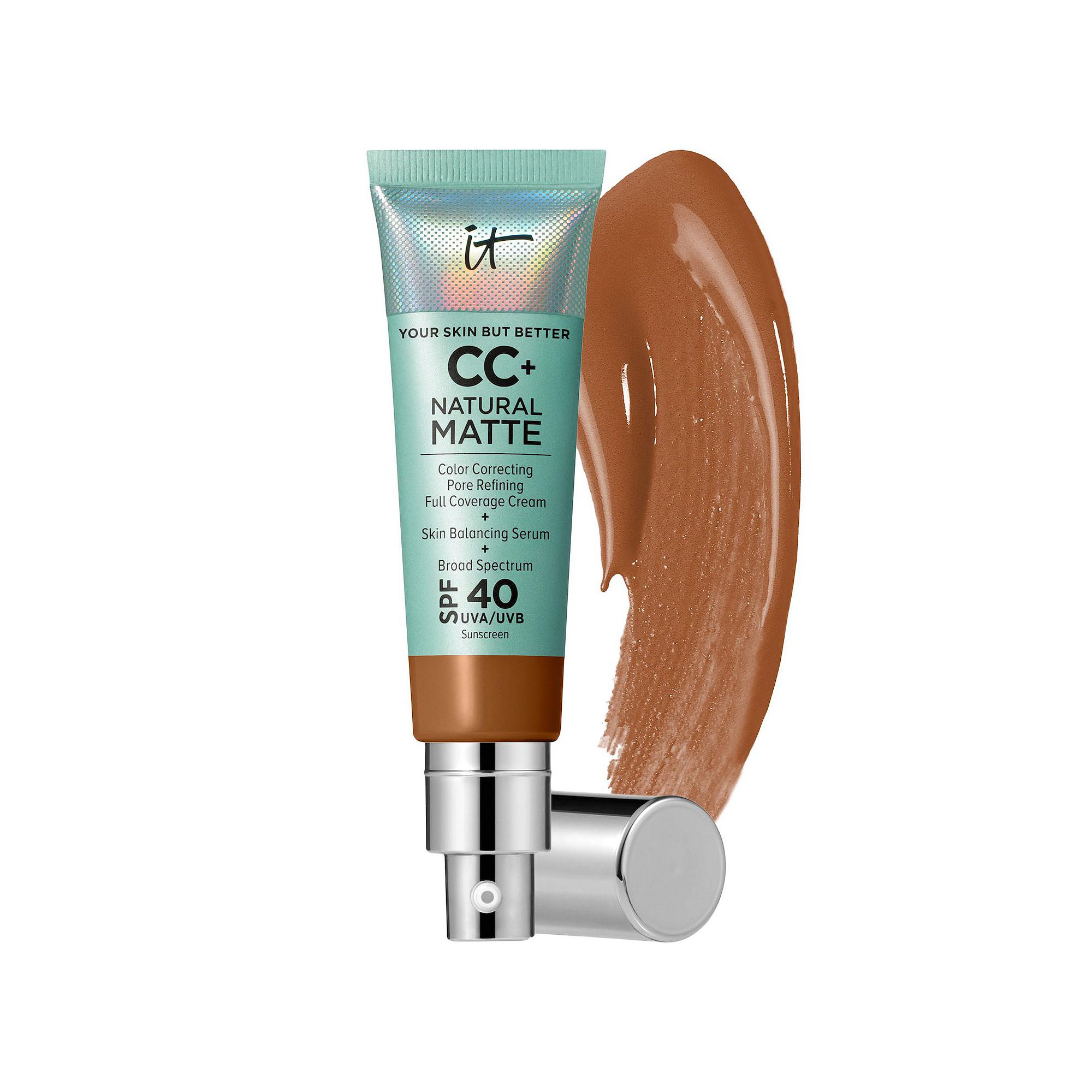 IT Cosmetics CC+ Cream Natural Matte Foundation with SPF 40, Size: 1.08 FL 
