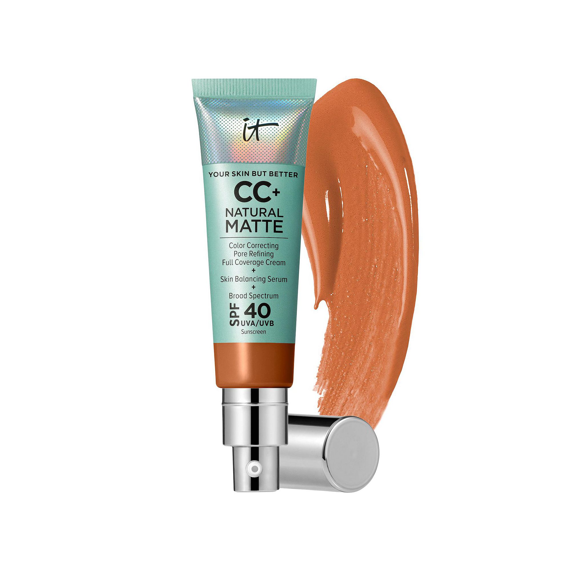 IT Cosmetics CC+ Cream Natural Matte Foundation with SPF 40, Size: 1.08 FL 