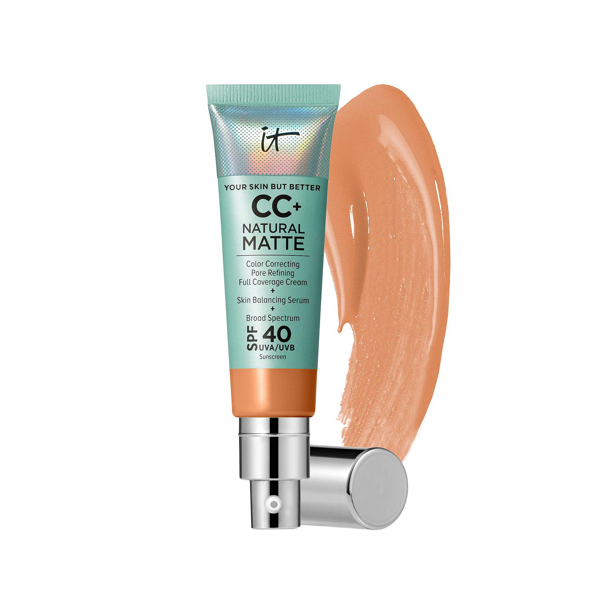 IT Cosmetics CC+ Cream Natural Matte Foundation with SPF 40, Size: 1.08 FL 