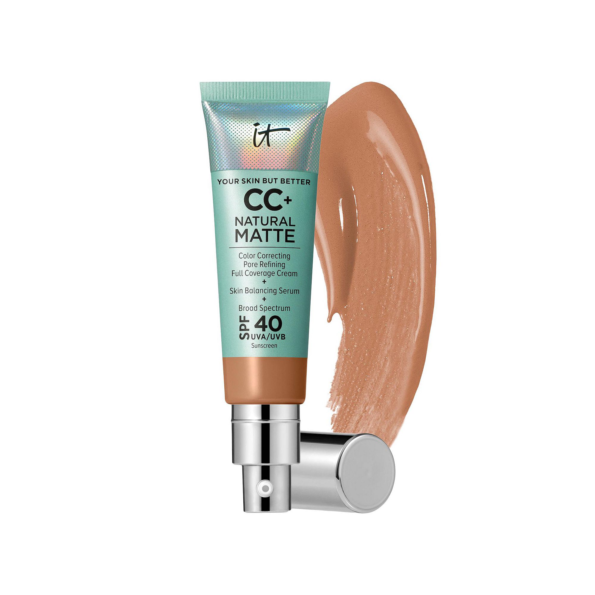 IT Cosmetics CC+ Cream Natural Matte Foundation with SPF 40, Size: 1.08 FL 