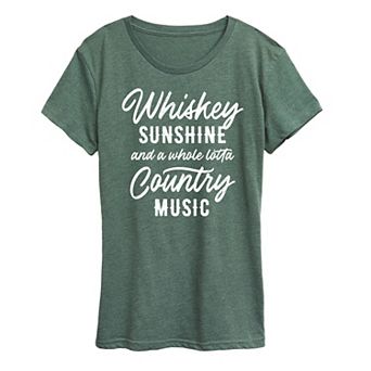 Women's Whiskey Sunshine Country Music Graphic Tee