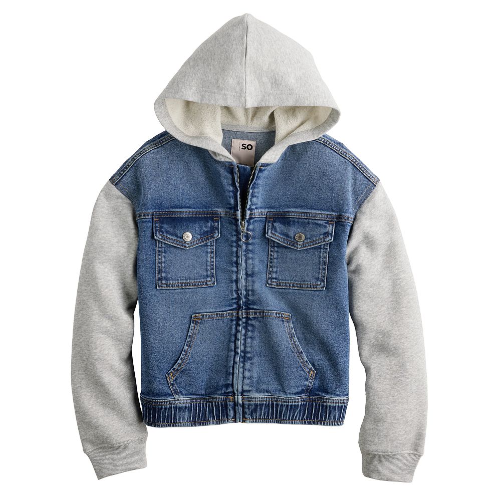 Denim Bomber Jacket – Slim Fit Youth Winter Casual Jacket