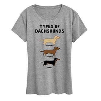 Women's Types Of Dachshunds Graphic Tee