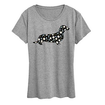 Women's Daisy Fill Dachshund Graphic Tee