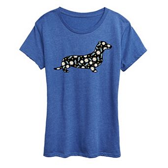 Women's Daisy Fill Dachshund Graphic Tee