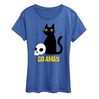 Women's Go Away Black Cat Graphic Tee