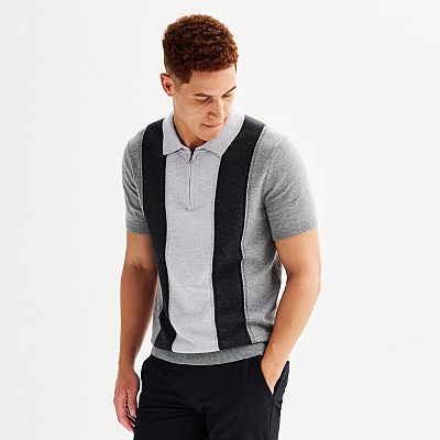 Pull Homme Apt. 9 à Demi-fermeture éclair - Taille M, Gris, Mélange Coton, Neuf Avec étiquettes