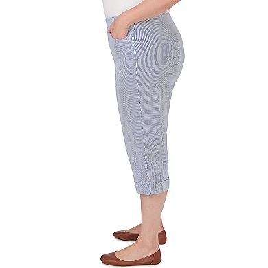 Plus Size Alfred Dunner Striped Clamdigger Capri Pants