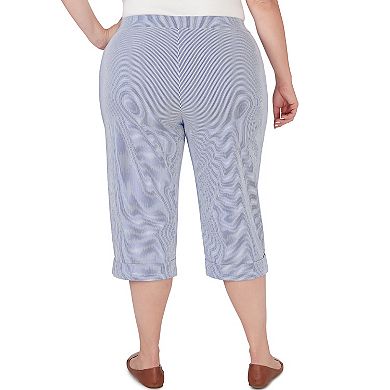 Plus Size Alfred Dunner Striped Clamdigger Capri Pants