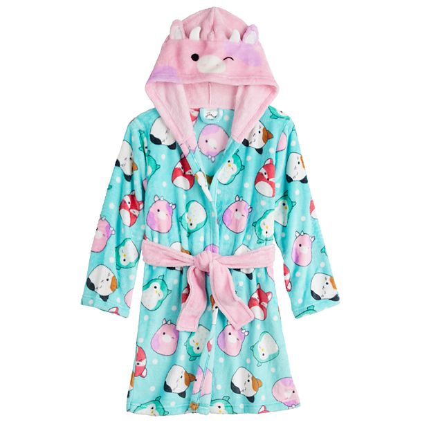 Licensed Character Girls 6-14 Squishmallows Hooded Robe, Girl's, Aqua
