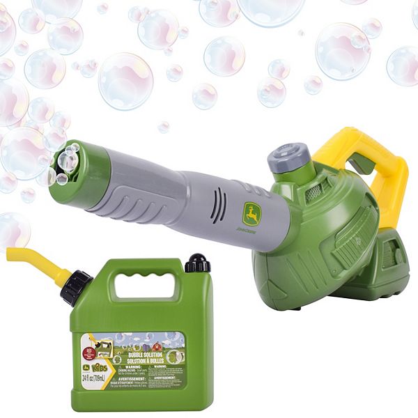 Sunny Days Entertainment John Deere Bubble Leaf Blower & Bubble Refill ...