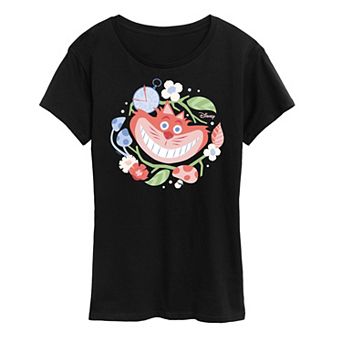 Disney's Alice in Wonderland Cheshire Cat Women's Circle Graphic Tee