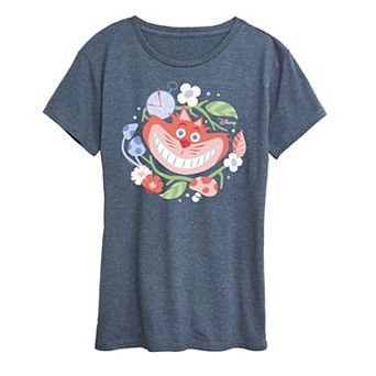 Disney's Alice in Wonderland Cheshire Cat Women's Circle Graphic Tee