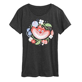 Disney's Alice in Wonderland Cheshire Cat Women's Circle Graphic Tee