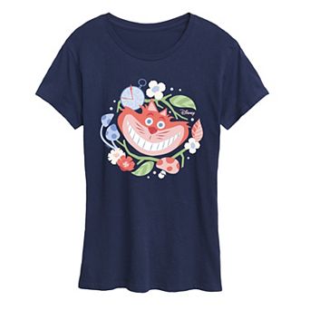 Disney's Alice in Wonderland Cheshire Cat Women's Circle Graphic Tee