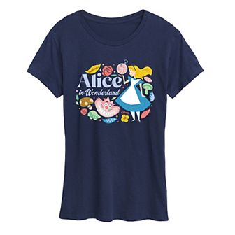 Disney's Alice in Wonderland Alice & Cheshire Cat Women's Graphic Tee