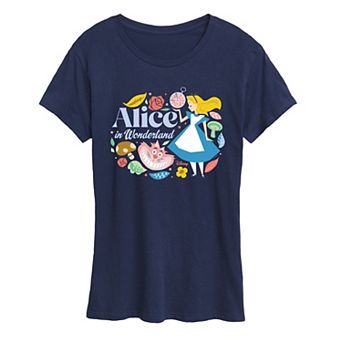 Disney's Alice in Wonderland Alice & Cheshire Cat Women's Graphic Tee