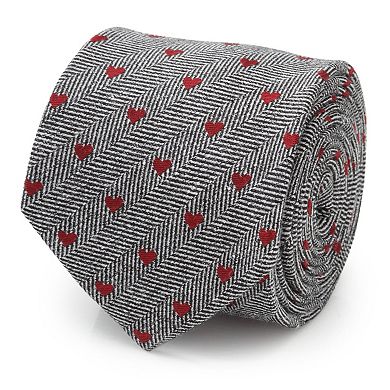Men's Cuff Links, Inc. Herringbone Heart Tie