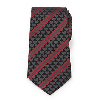 Men's Cuff Links, Inc. Black Heart Striped Tie