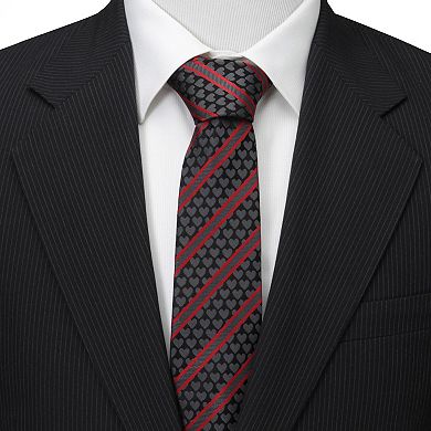 Men's Cuff Links, Inc. Black Heart Striped Tie