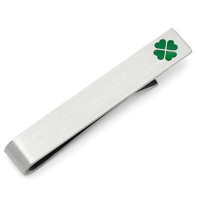 Men's Cuff Links, Inc. Shamrock Hidden Message Tie Bar