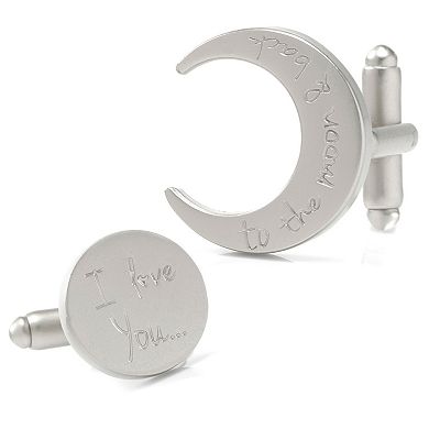 Men's Cuff Links, Inc. Love You to the Moon and Back Cufflinks Set